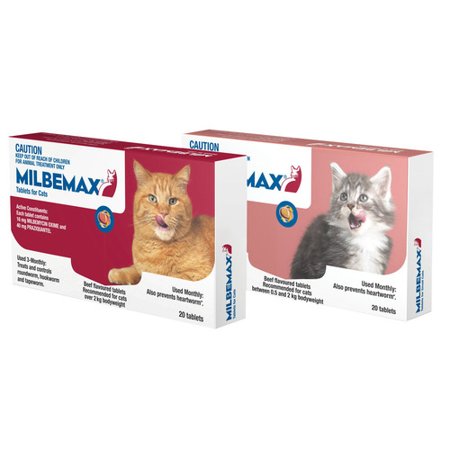 Milbemax All Wormer Beef-Flavoured Tablet for Small Cats under 2kg - 20 Pack