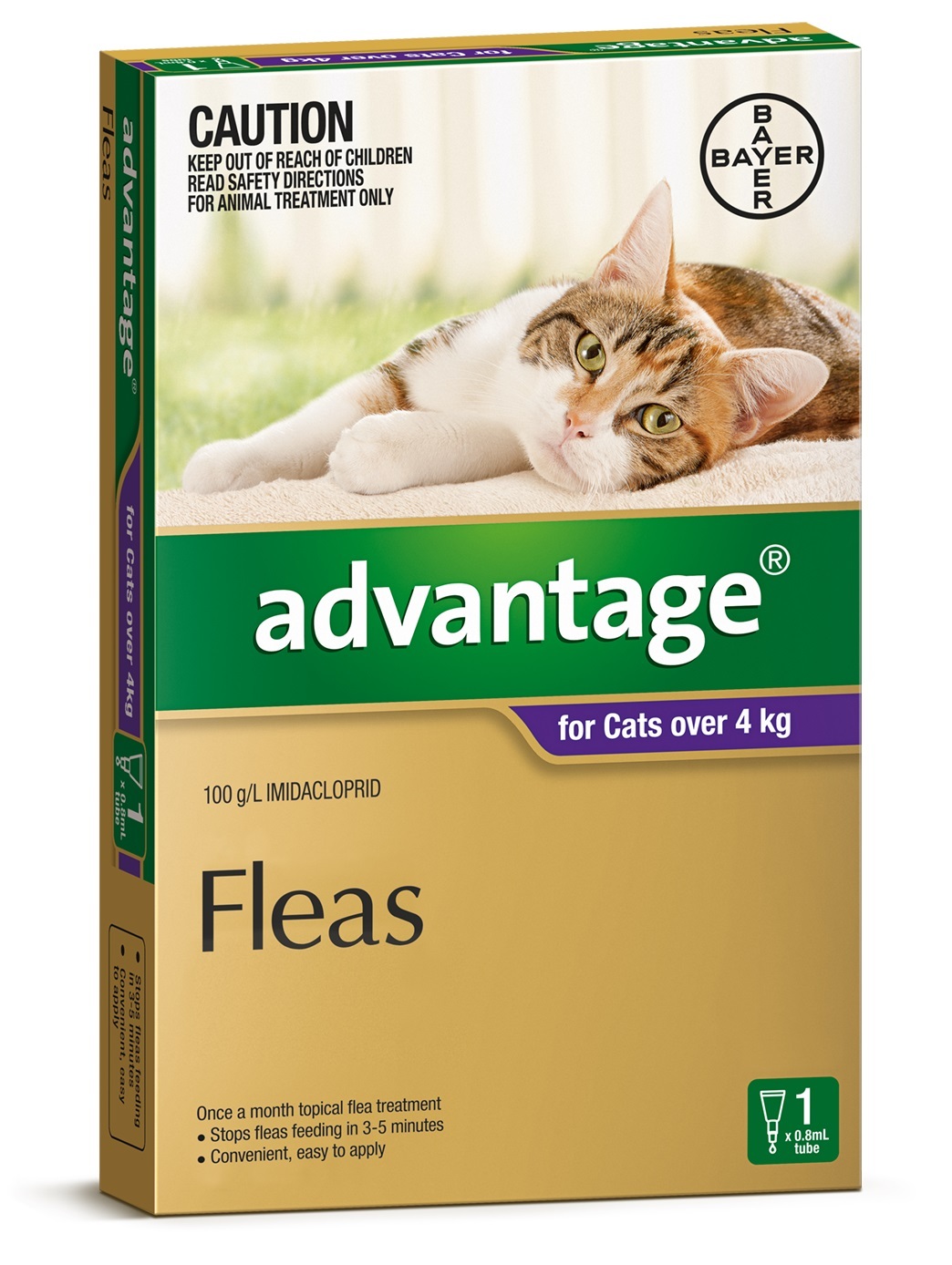 Advantage Spot On Flea Control Treatment For Cats Over 4kg