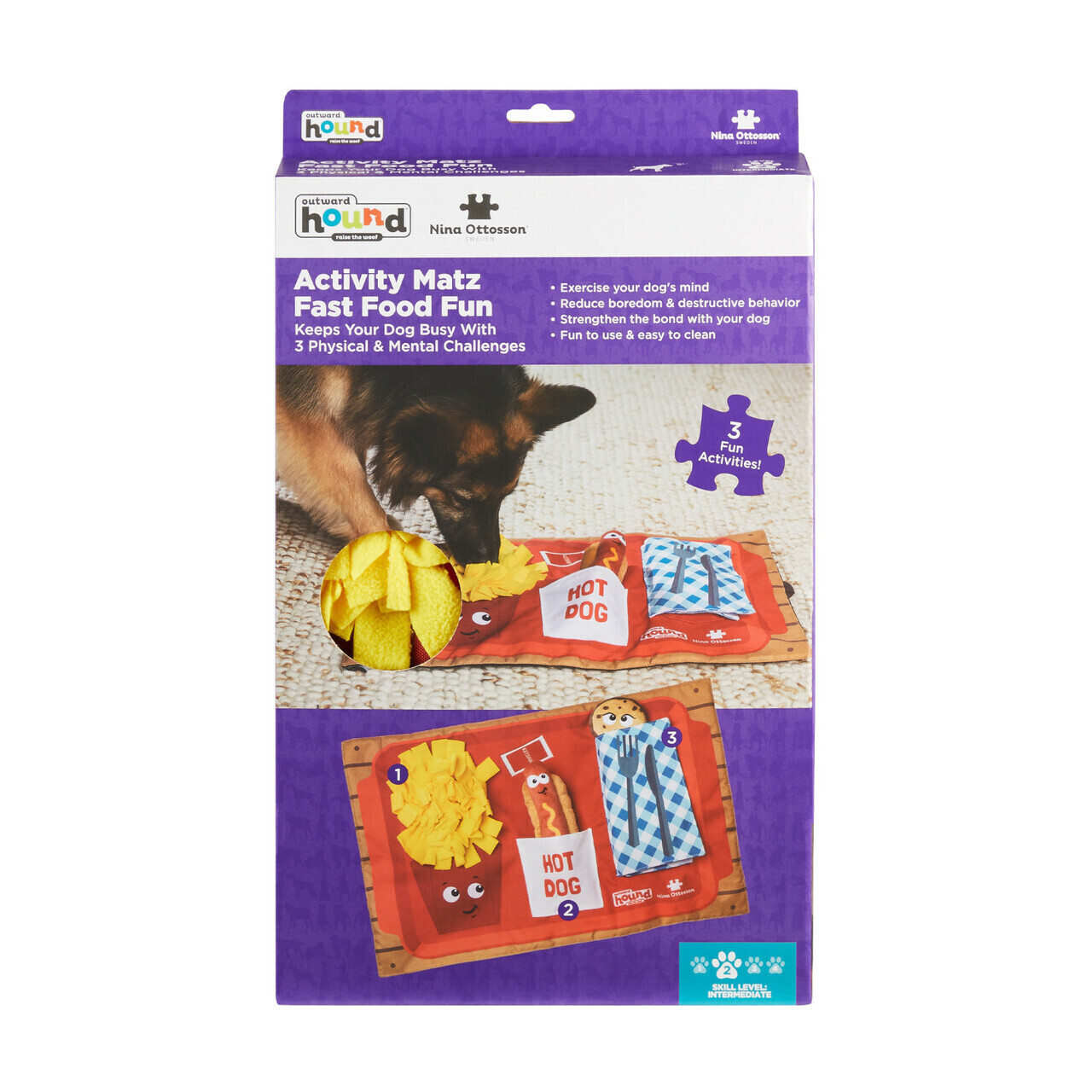 Nina Ottosson Fast Food Activity Puzzle Mat for Dogs