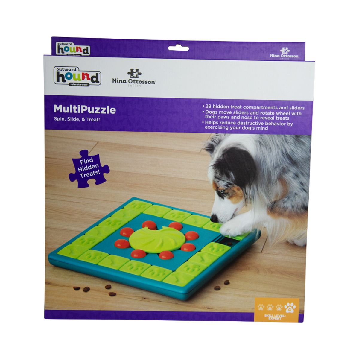 Outward Hound Nina Ottosson Brick Interactive Puzzle Game Dog Toy