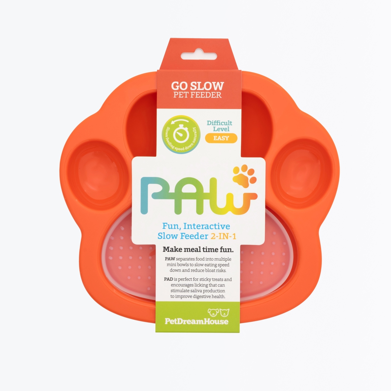 PAW 2-in-1 Slow Feeder & Lick Pad Green