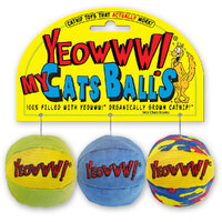 Yeowww! Cat Toys with Pure American Catnip - My Cat's Balls 3-Pack