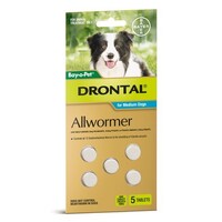 Drontal All-Wormer for Medium Dogs to 10kg - 5 Tablets