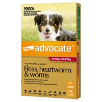 Advocate Flea & Wormer Spot-on for Dogs 10-25kg - 6-pack