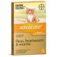 Advocate Flea & Wormer Spot on for Cats under 4kg - Single Dose