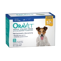 Oravet Plaque & Tartar Control Chews for Small Dogs 4.5-11kg - 28-pack