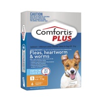 Comfortis PLUS Flea & Wormer for Dogs 4.6-9kg (Orange Pack] 6-Pack