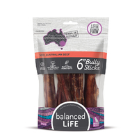 Balanced Life Australian Beef Bully Stick Dog Treat 15cm - 7 pieces 