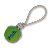 Planet Dog Orbee Tuff Fetch Ball Tough Dog Toy with Rope - Green