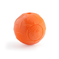 Planet Dog Orbee Tuff Diamond Plate Tough Ball Dog Toy - Orange - Small