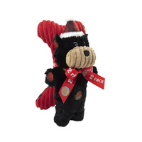 Outward Hound Snuggle Babies Black Bear Christmas Bone 2-Pack Blk One Size