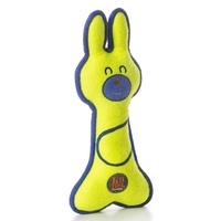 Charming Pet Lil Raquets Tennis Ball Covered Stuffed Dog Toy with K9 Tough Guard - Bunny