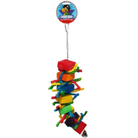 Cheeky Bird Block & Rope With Bell Medium 