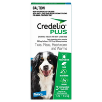 Credelio Plus Dog Xlarge 22-45Kg (Blue) 3 Pack 