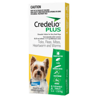 Credelio Plus Dog Xsmall 1.4-2.8Kg (Yellow) 1 Pack 