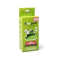 Bio-Gone Biodegradable Home Compostable Dog Waste Bags - 4 Rolls (60 Bags)