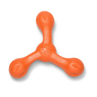 West Paw Skamp Flyer-Inspired Fetch Dog Toy - Orange Melon