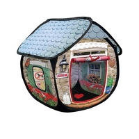 KONG Play Spaces Bungalow Pop-Up Cat House with Catnip Toys