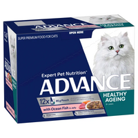 Advance Cat Wet Mature Fish Jelly Svms 85G 12Pk (Om12) 