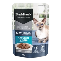 Black Hawk Cat 7+ Chicken Tuna In Gravy 85G 12Pk (Om12) 