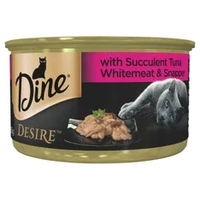 Dine Wet Desire Tuna Whmeat Snapr 85G 24Pk (Om24) 