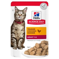 Hills Cat Adult Chicken Pouches 85G 12Pk(Om12) 