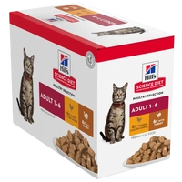 Hills Cat Adult Poultry Selection Variety Pouches 12Pk 