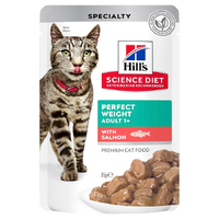 Hills Cat Adult Perfect Weight Pouches Salmon 85G 12Pack 