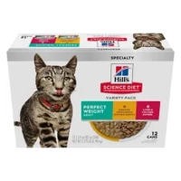 HILLS CAT ADULT PERFECT WEIGHT VARIETY PACK 85G 12PK