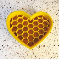 Katti Lickin Mat Heart Yellow  