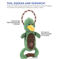 Charming Pet Scrunch Bunch & Squeak Dog Toy - Duck