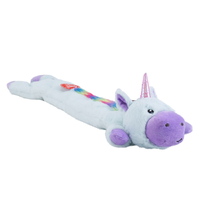 Charming Pet Longidudes Extra Long 75cm Plush Squeaker Dog Toy - Unicorn