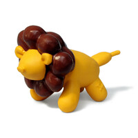 Charming Pet Latex Squeaker Dog Toy - Yellow Balloon Lion - Large