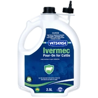 Vetsense Ivermec  Pour-On For Cattle 2.5L 