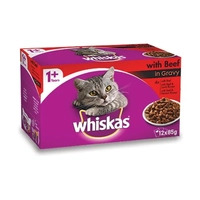 Whiskas Wet Favourites With Beef Mvms 85G 1X12Pk 