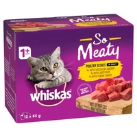 Whiskas Wet So Meaty Poultry Mvms 85G 1X12Pk 