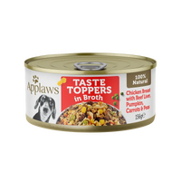 Applaws Dog Taste Toppers Chkn Beef Veg Broth 156G 16Pk(Om16) 