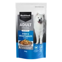 Black Hawk Original Adult Fish & Vegetables 140G 10Pk (Om10) 