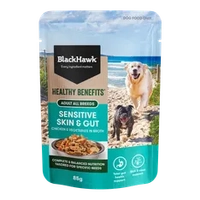 Black Hawk Healthy Sensitive Skin & Gut 85G 12Pk (Om12) 