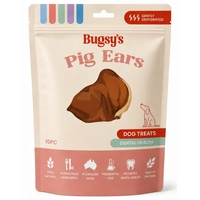 BUGSYS DEHYDRATED PIG EARS 10PC