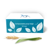 Korure Pets Compostable Poop Bag W/ Handle - 180 Bags 