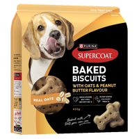 SUPERCOAT BAKED BISCUITS PEANUT BUTTER & OATS 400G