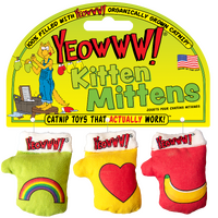 Yeowww Kitten Mittens 3-pack Catnip Toys