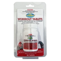 Vetafarm Pigeon & Bantam Wormout Tabs 50Pk 