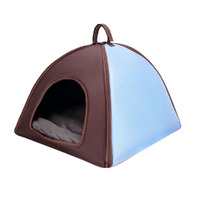 Ibiyaya Little Dome Pet Tent Bed for Cats and Small Dogs - Blue
