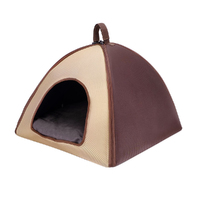 Ibiyaya Little Dome Pet Tent Bed for Cats and Small Dogs - Cappuccino