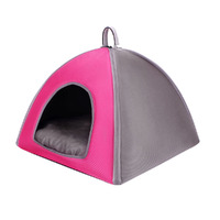 Ibiyaya Little Dome Pet Tent Bed for Cats and Small Dogs - Pink
