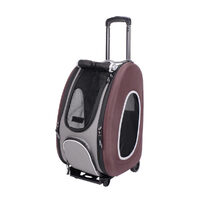 Ibiyaya Convertible Pet Carrier with Wheels - Chocolate