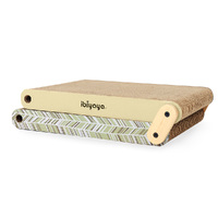 Ibiyaya Fold-Out Cardboard Cat Scratcher - Sage Green