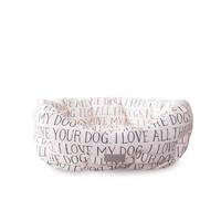 Fringe Studio Round Cuddler Dog Bed - All The Dogs - Small